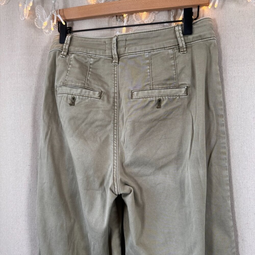 Anthropologie Pintuck Chino Pant in Soft Olive - Picture 7 of 14